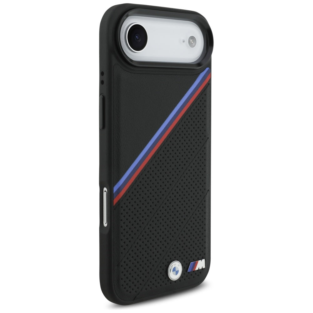 BMW M Tricolor Metal Logo MagSafe Case til iPhone 17 Air - sort