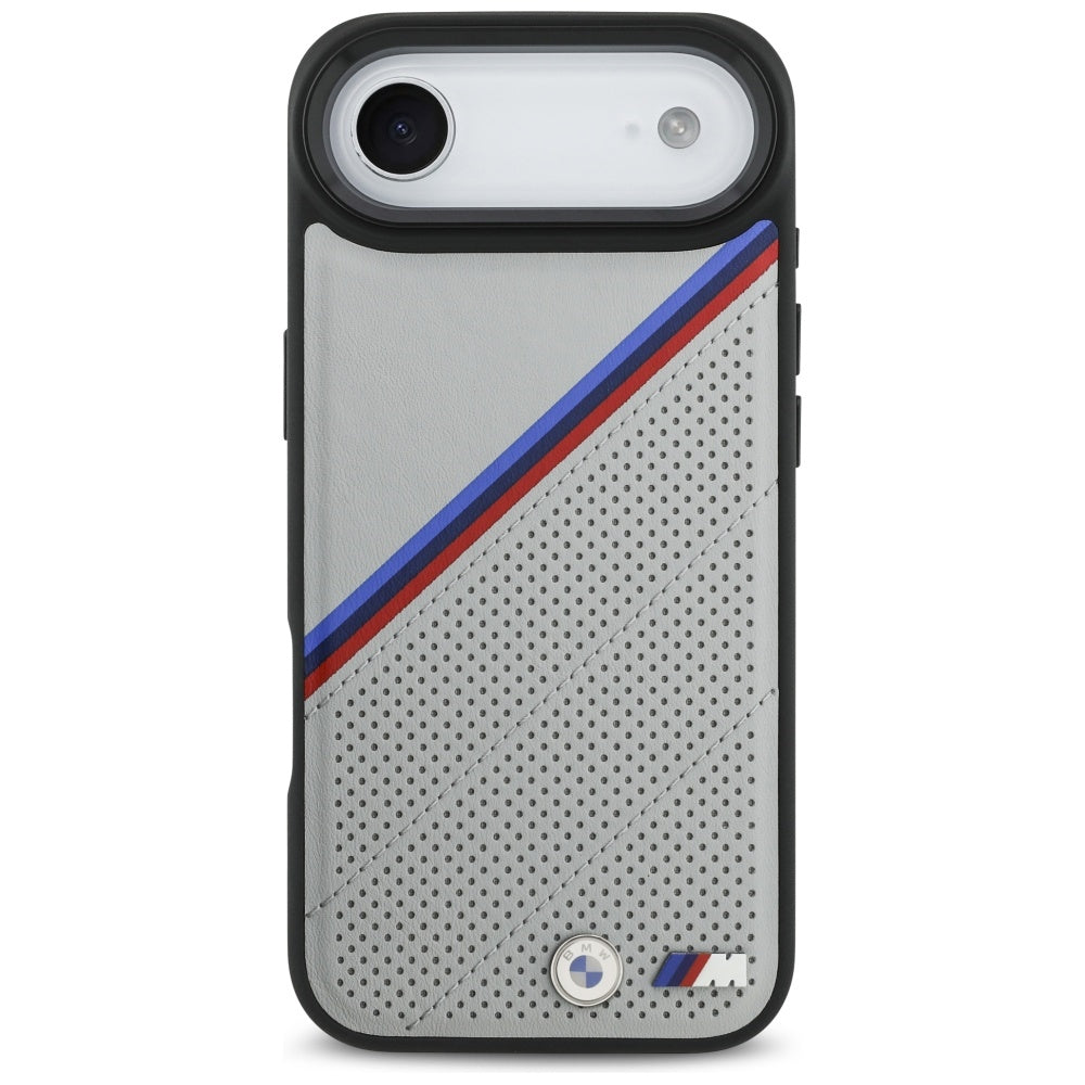 BMW M Tricolor Metal Logo MagSafe Case til iPhone 17 Air - Grå