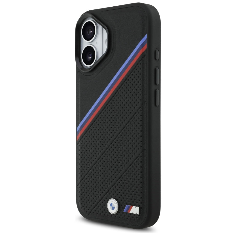 BMW M Tricolor Metal Logo MagSafe Case til iPhone 17 - sort
