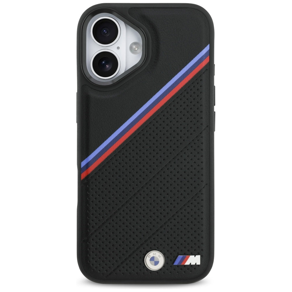 BMW M Tricolor Metal Logo MagSafe Case til iPhone 17 - sort