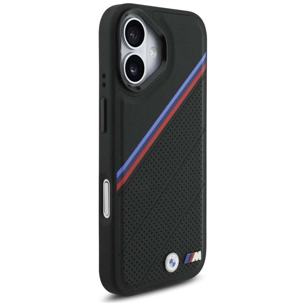 BMW M Tricolor Metal Logo MagSafe Case til iPhone 17 - sort
