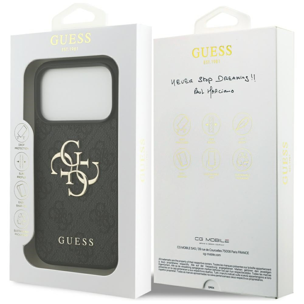Guess 4G Big Logo Case for iPhone 17 Pro - Black