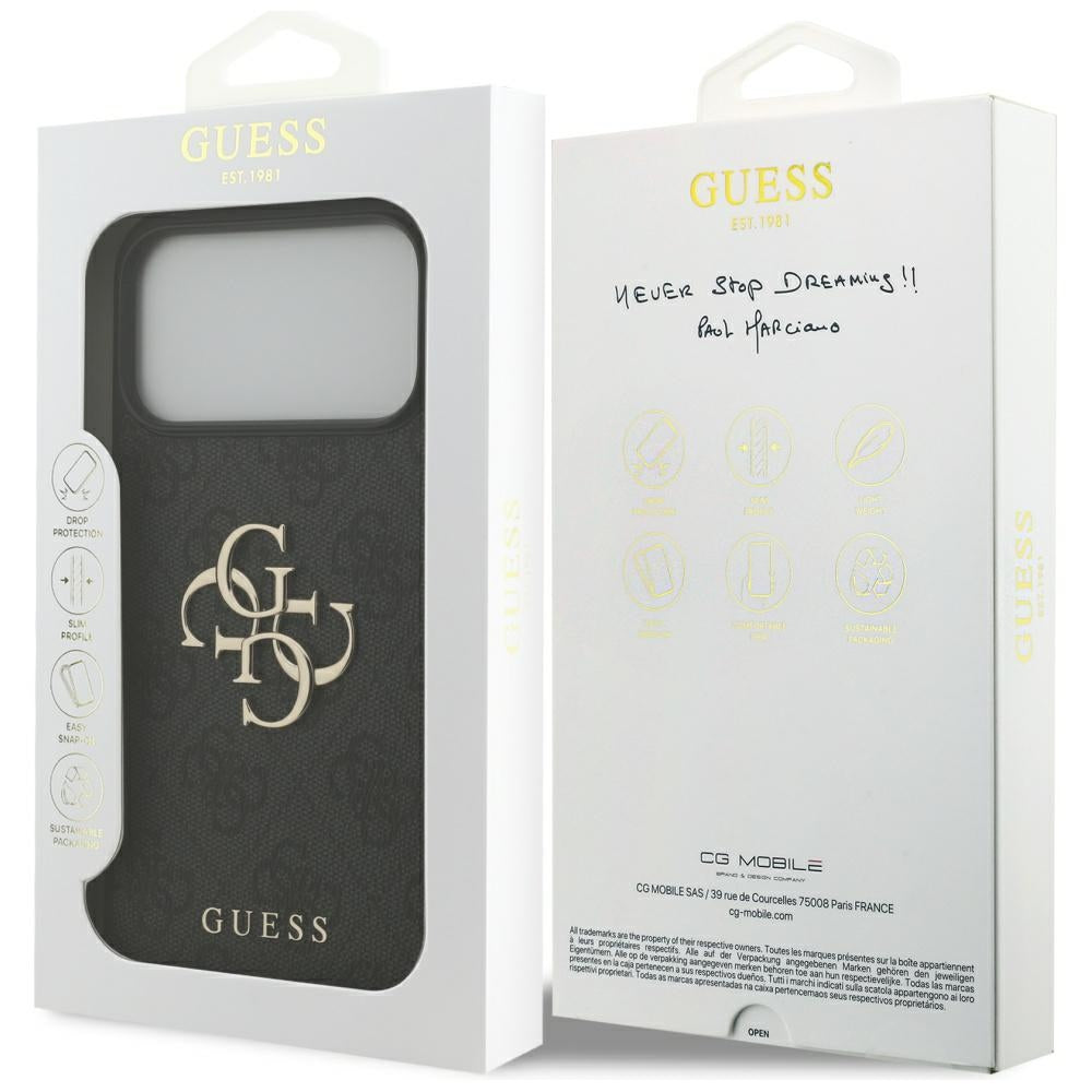 Guess 4G Big Logo Case for iPhone 17 Pro Max - Black
