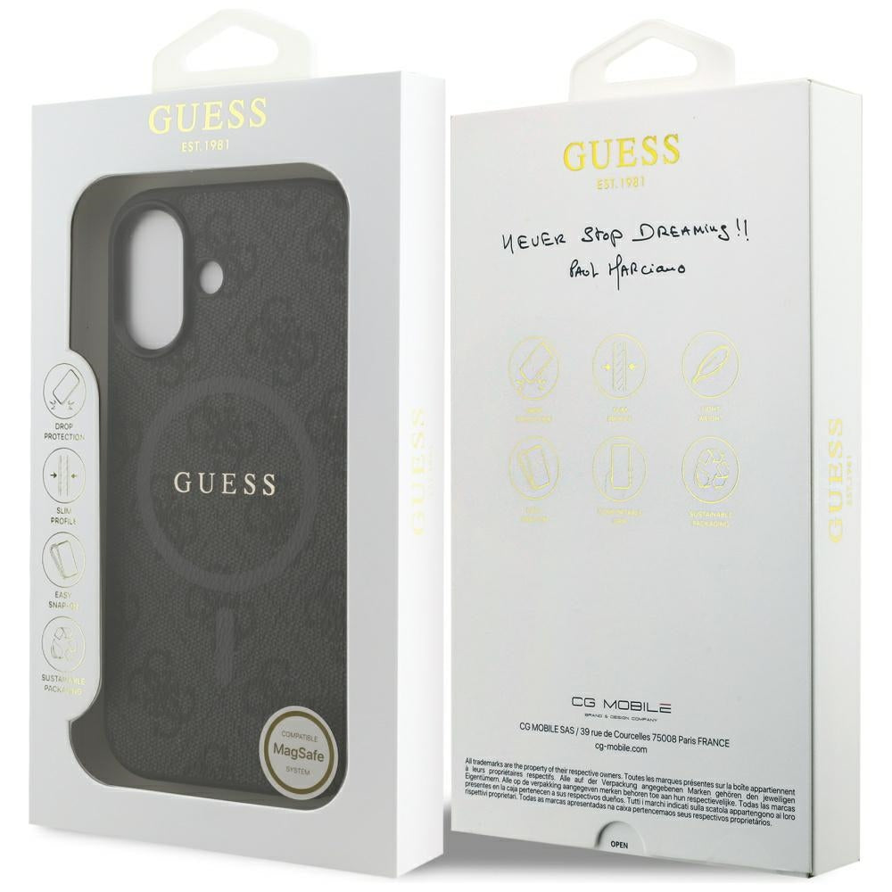 Guess 4G Ring Classic Logo MagSafe case for iPhone 17 - black