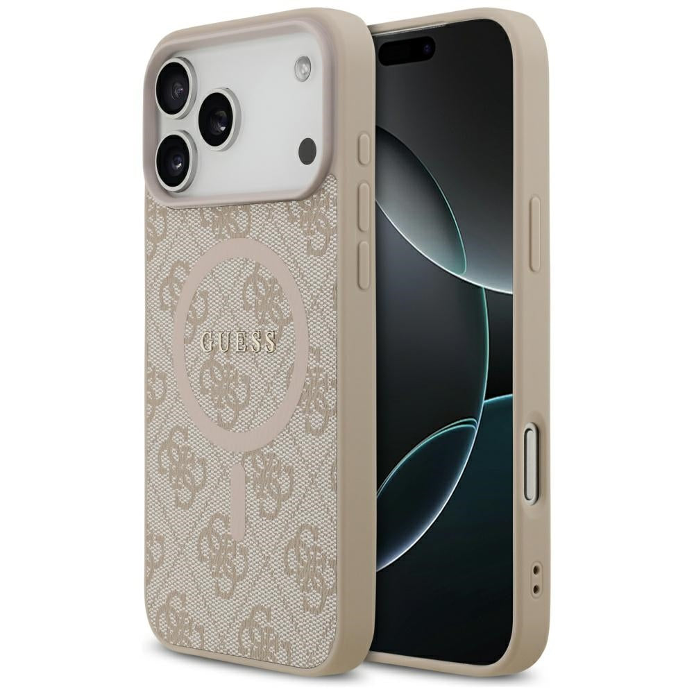 Guess 4G Ring Classic Logo MagSafena iPhone 17 Pro Max Case - Pink