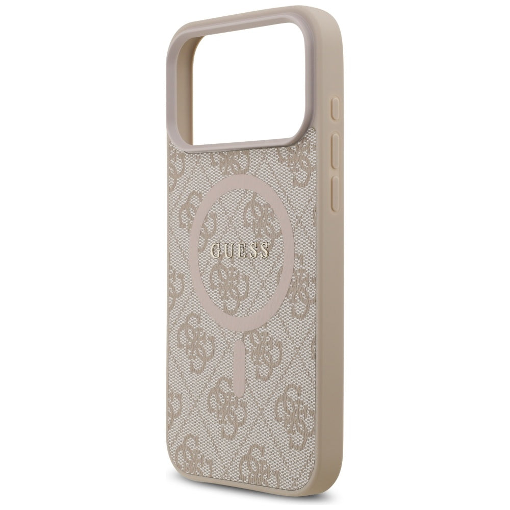Guess 4G Ring Classic Logo MagSafena iPhone 17 Pro Max Case - Pink