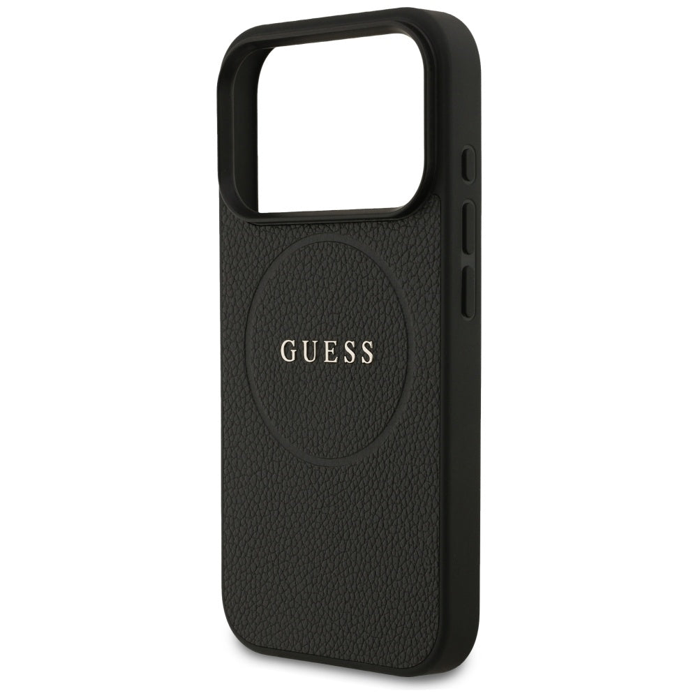 Guess Grained Ring MagSafe case for iPhone 17 Pro - black