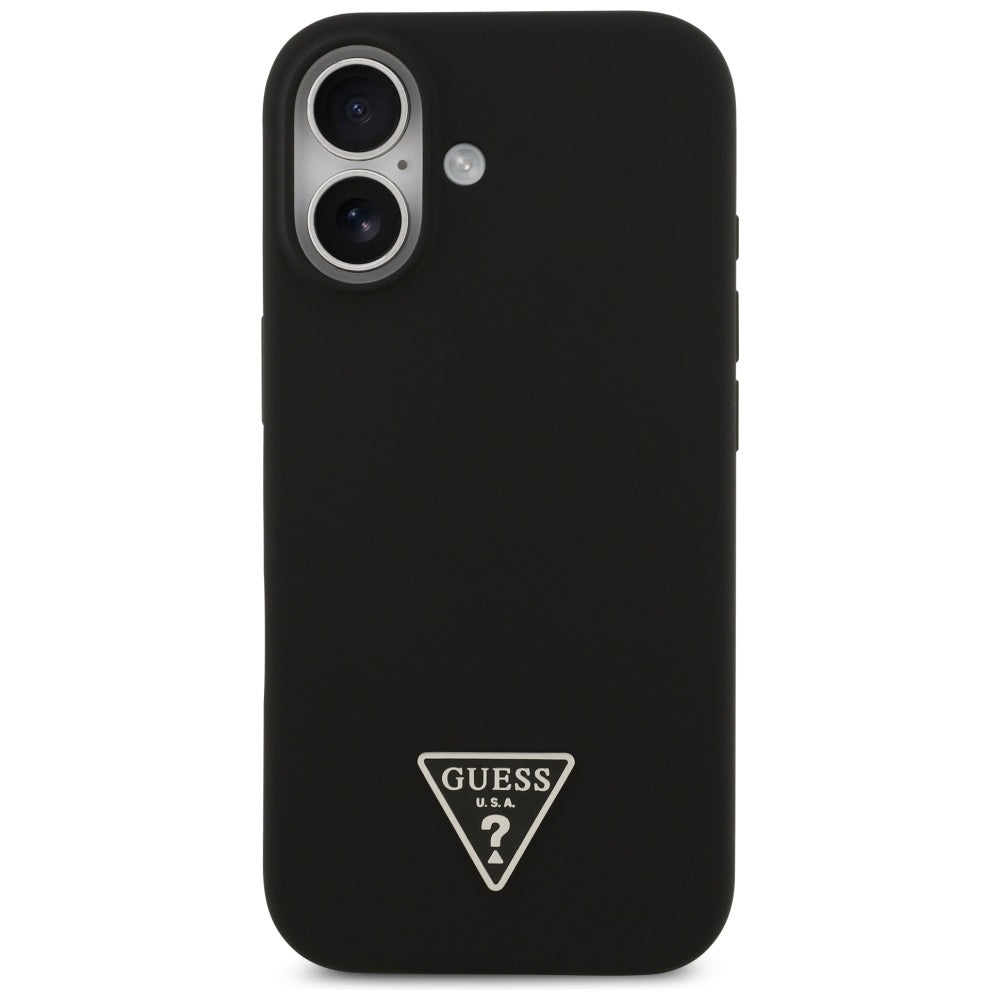 Guess Silicone Triangle Logo MagSafe Case for iPhone 17 - Black