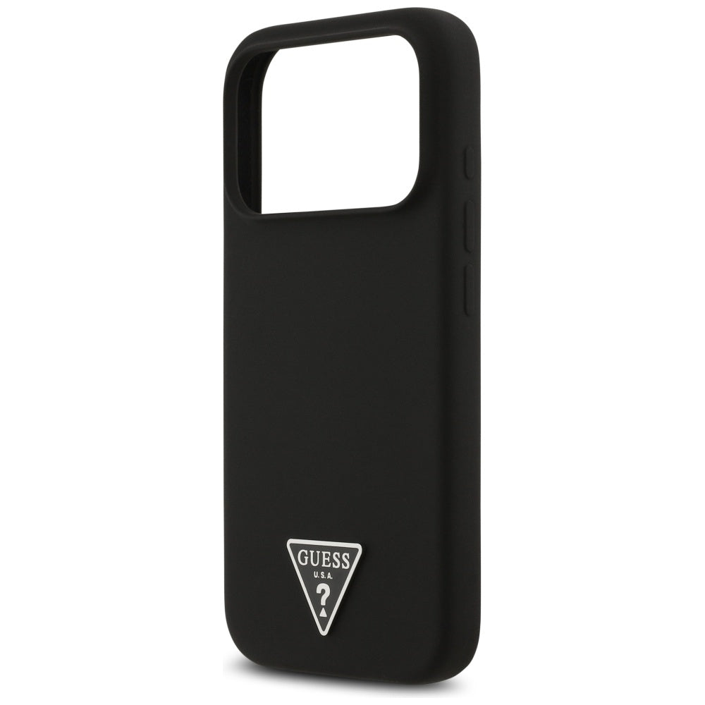 Guess Silicone Triangle Logo MagSafe Case for iPhone 17 Pro - Black