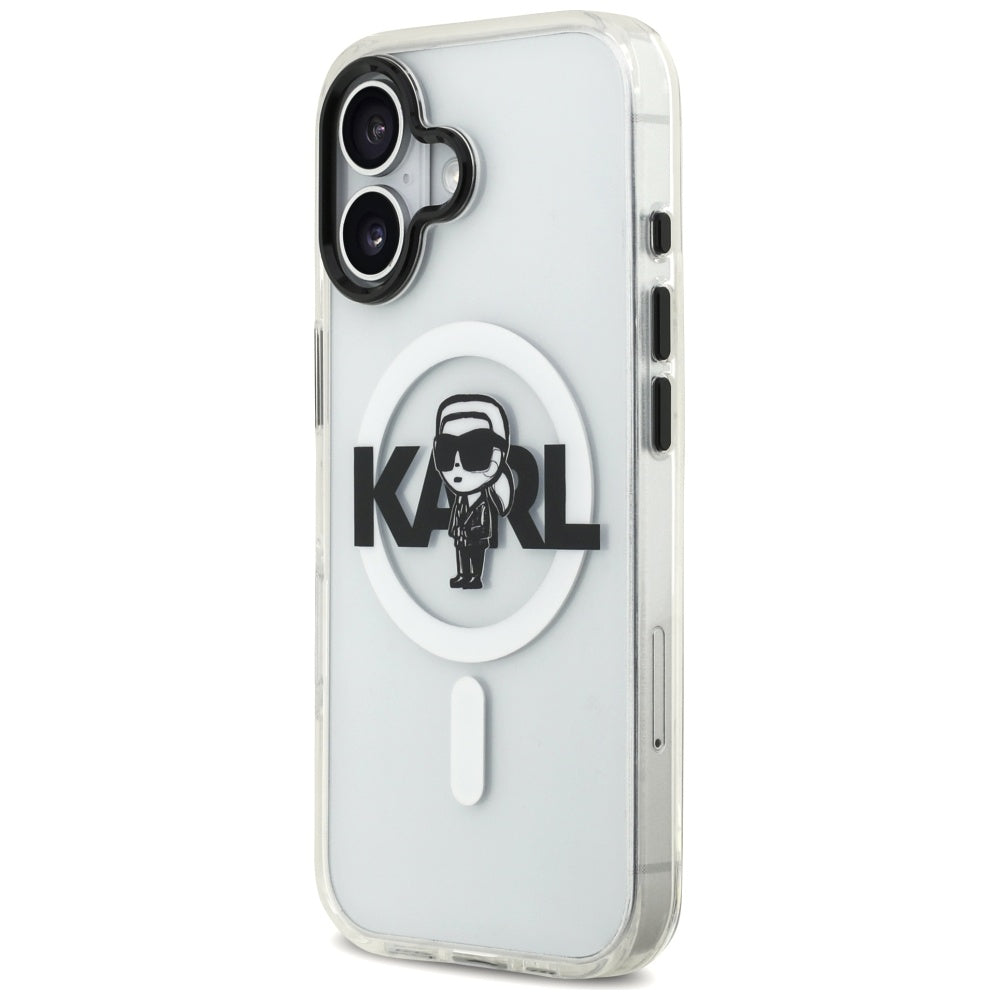 Karl Lagerfeld IML Karl Sketch Logo MagSafe Case til iPhone 17 - Gennemsigtig