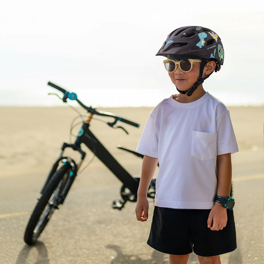 Wozinsky MTB Children's Bike Helmet with Removable Visor S - Black