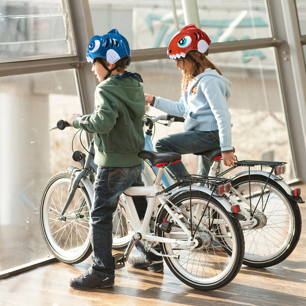 Wozinsky børns cykelhjelm Dinosaur mønster S - Rød