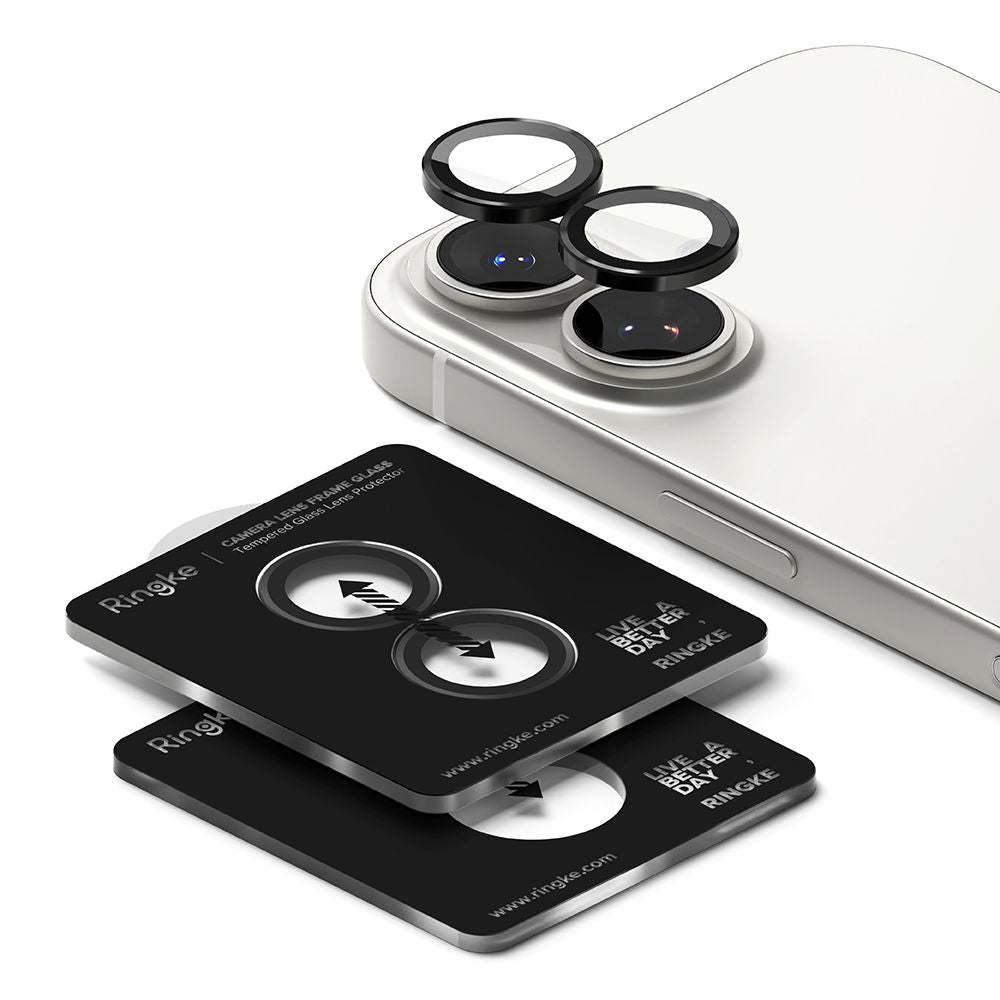 Ringke Camera Frame Protector 2-pakke til iPhone 17 - sort