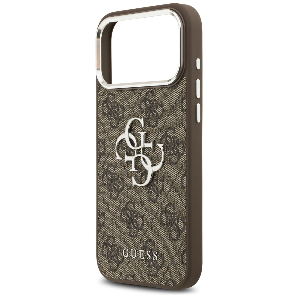 Guess 4G Big 4G Classic Logo Case for iPhone 17 Pro Max Brown - Silver