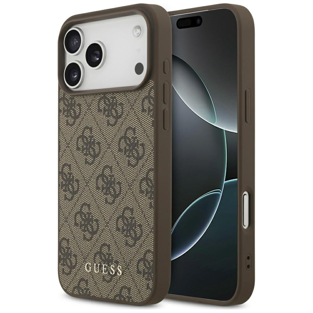 Guess 4G Classic Case for iPhone 17 Pro Max - Brown