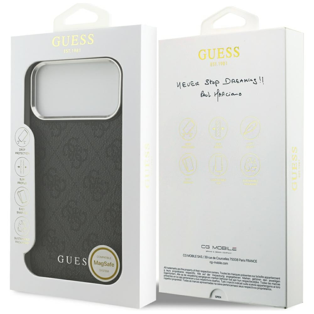 Guess 4G Classic Logo MagSafe case for iPhone 17 Pro Max - black