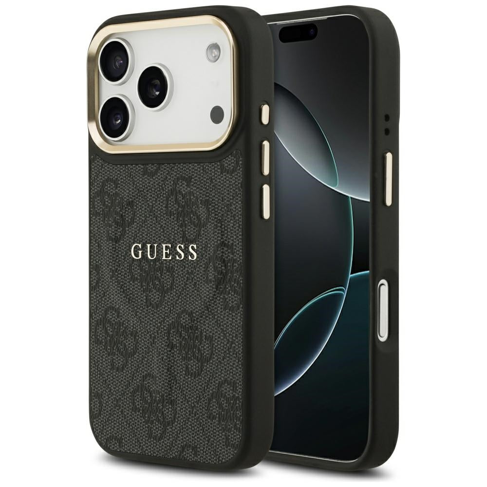 Guess 4G PU Classic Logo MagSafe-hylster til iPhone 17 Pro - sort