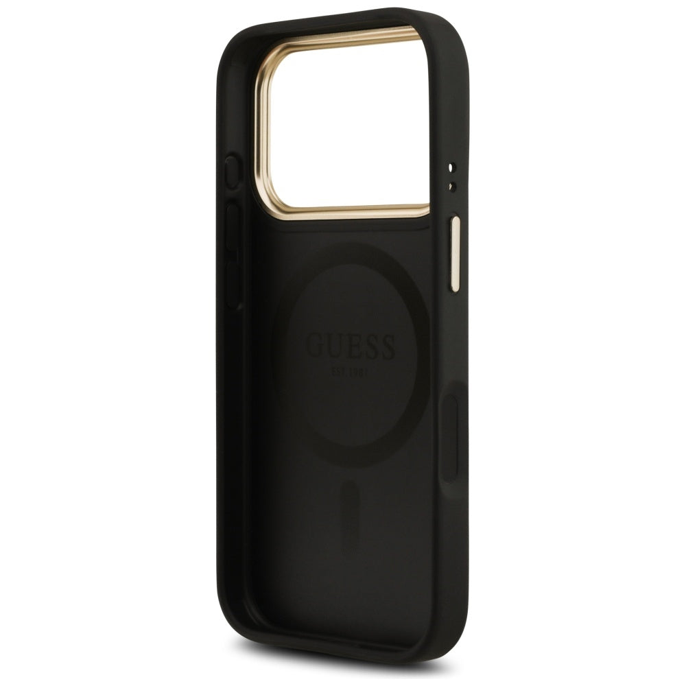Guess 4G PU Classic Logo MagSafe-hylster til iPhone 17 Pro - sort