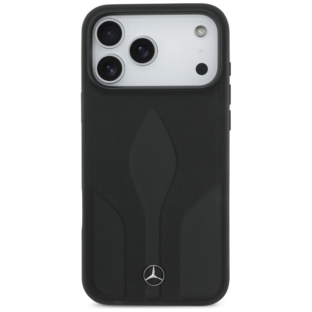 Mercedes læder The Move MagSafe Case til iPhone 17 Pro Max - sort