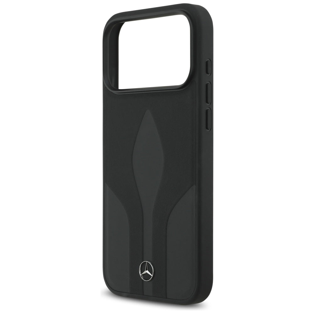 Mercedes læder The Move MagSafe Case til iPhone 17 Pro Max - sort