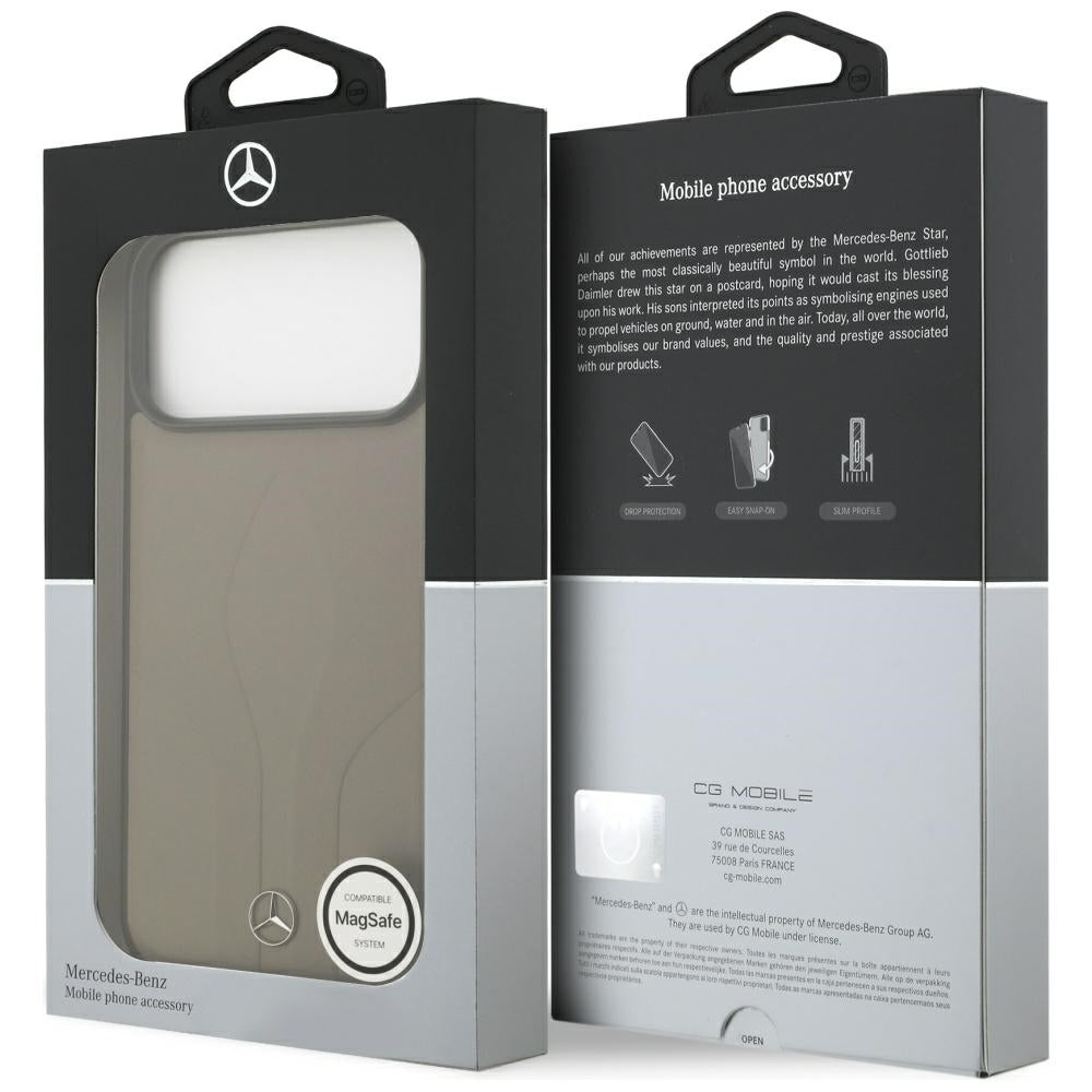 Mercedes læder The Move MagSafe Case til iPhone 17 Pro Max - Beige