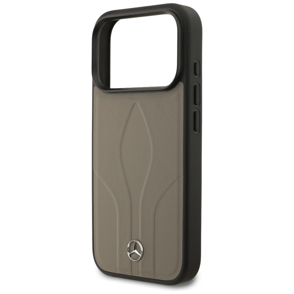 Mercedes læder The Move MagSafe Case til iPhone 17 Pro - Beige