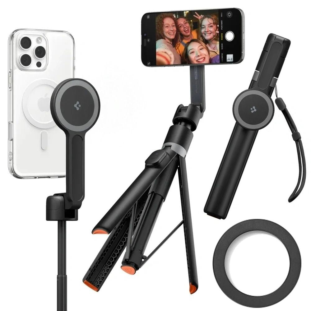 Spigen S581 W Magsafe Bluetooth Selfie Stick Stativ Sort