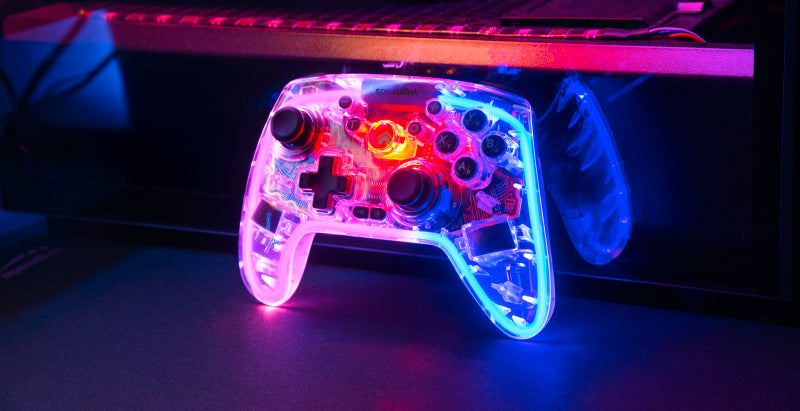 SPEEDLINK RAIT NX Transparent Bluetooth/RF/USB Gamepad Analog/digital PC, Android, Nintendo Switch Lite, Nintendo Switch OLED, Playstation 3