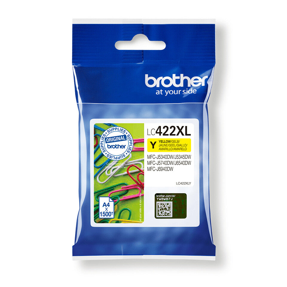 Brother LC-422XLY blækpatron 1 stk Original Gul