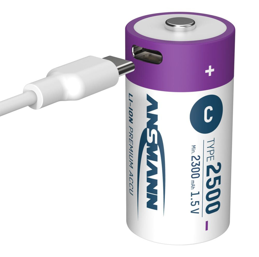 Ansmann 1313-0004 husholdningsbatteri Genopladeligt batteri C Lithium-Ion (Li-Ion)