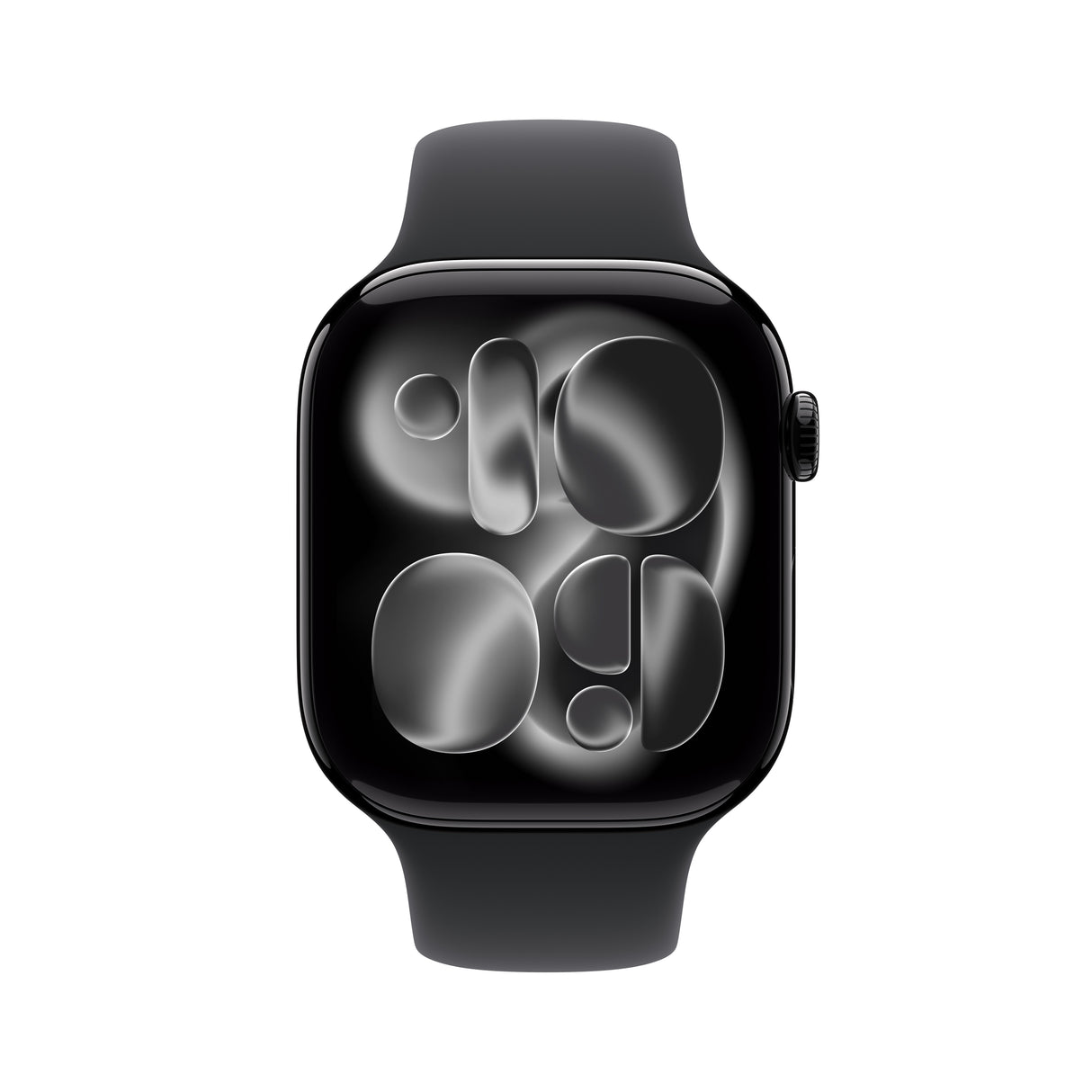 Apple Watch Series 11 GPS 46mm Jet Black Aluminium Case with Black Sport Band - S/M