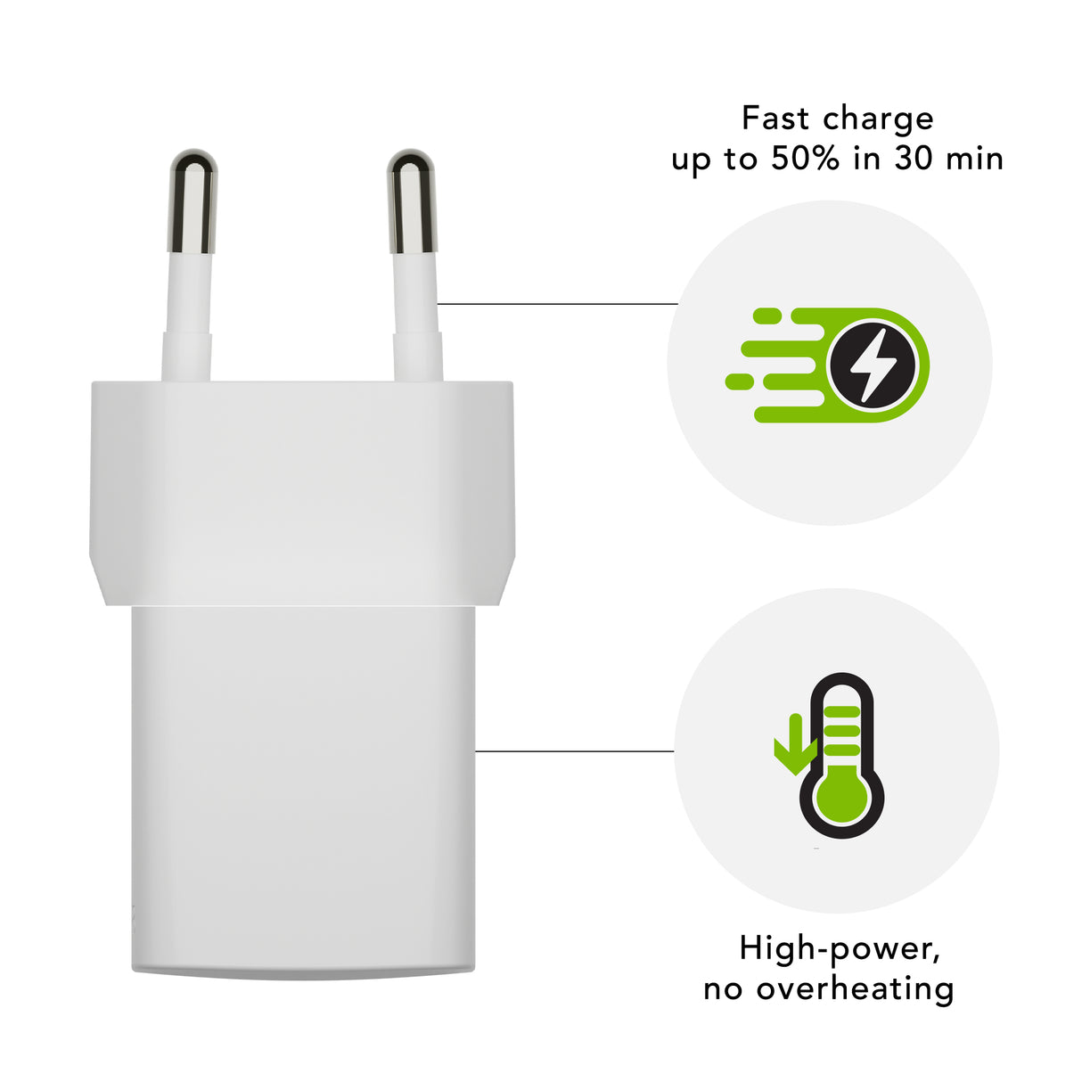 Dbramante Re-charge - Wall Charger GaN - USB-C 25W EU - White