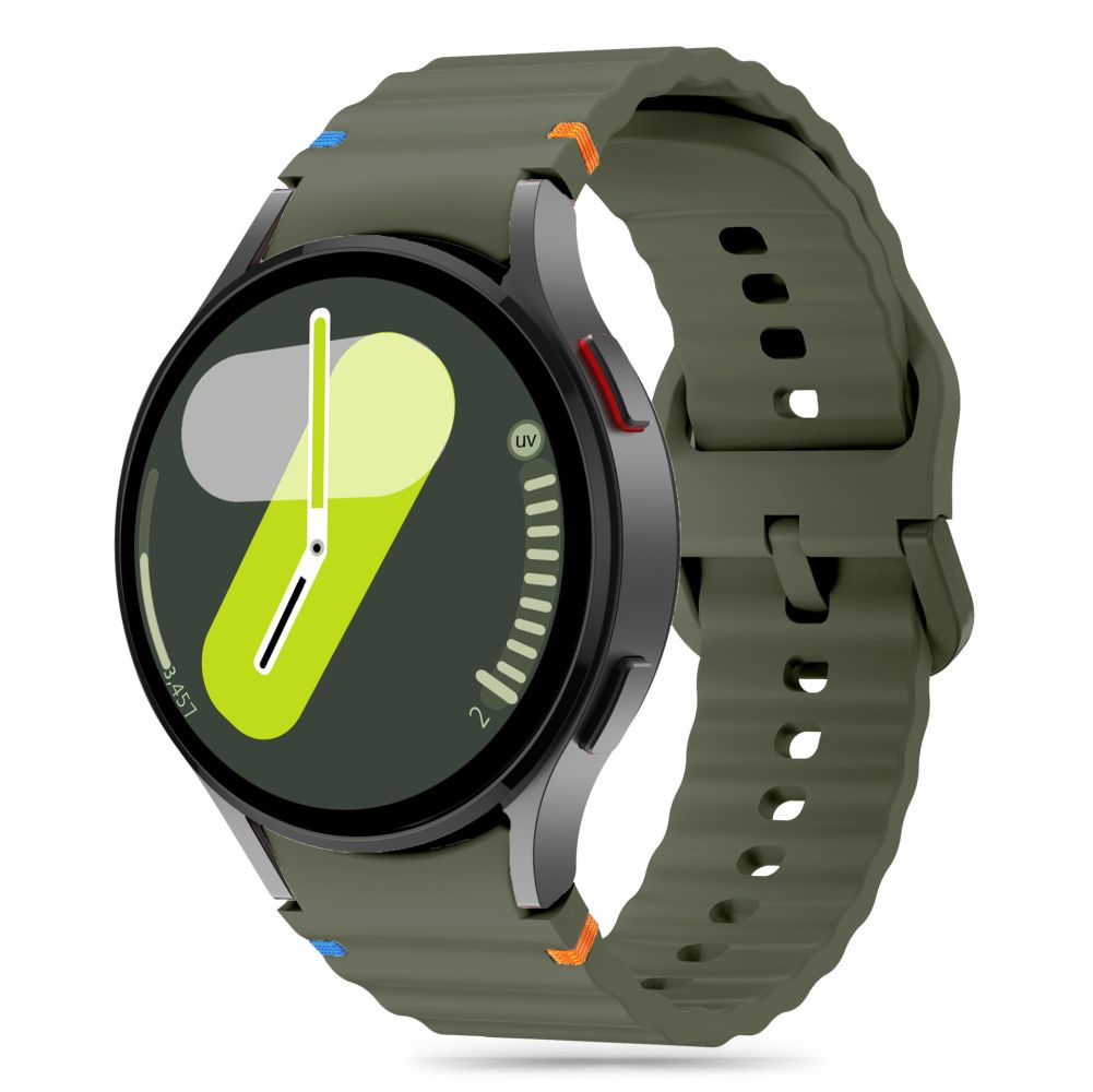 Tech Protect Silikone Sport Samsung Galaxy Watch 4 / 5 / 5 Pro / 6 / 7 / Fe Armygrøn