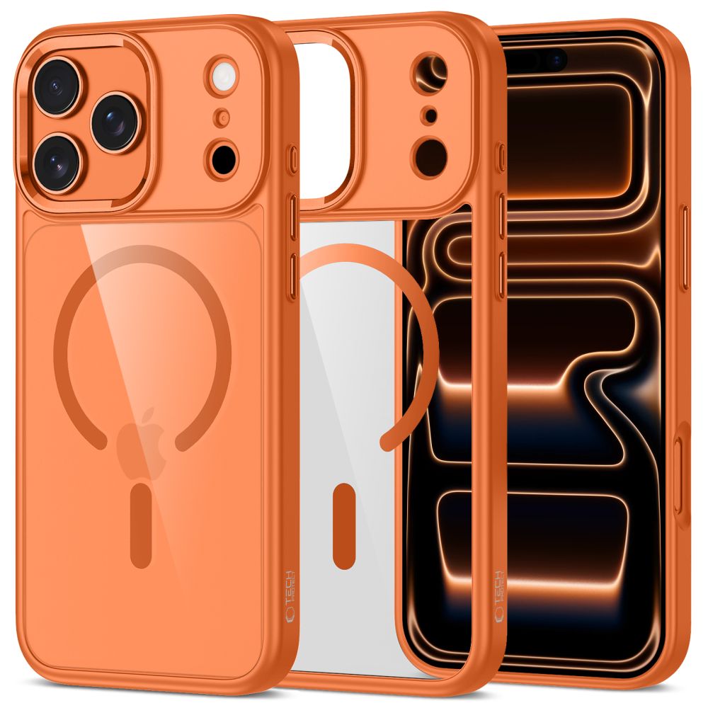 Tech Protect Magmat Magsafe Iphone 17 Pro Cosmic Orange/Klar