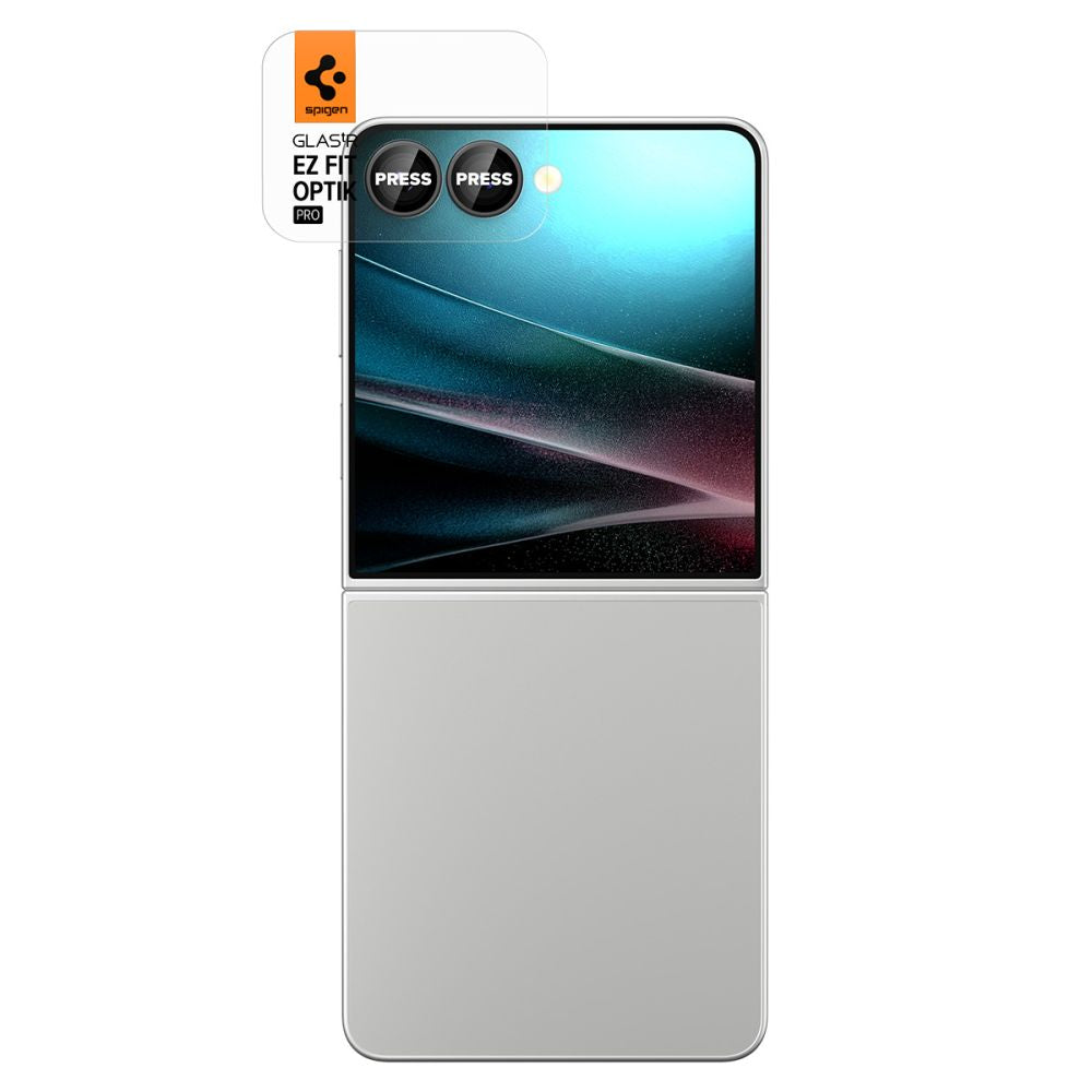 Kamera Beskyttelse Spigen Optik Pro Hd Glas.Tr ”Ez Fit” Camera Protector 2 Pack Galaxy Z Flip 7/8 Sort