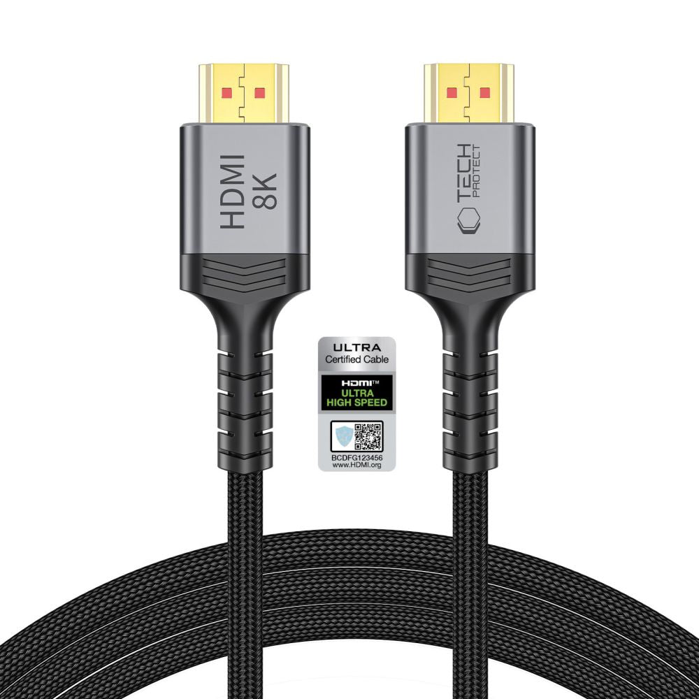 Tech Protect Ultraboost Kabel Hdmi 2.1 4 K 120 Hz / 8 K 60 Hz 200 Cm Sort