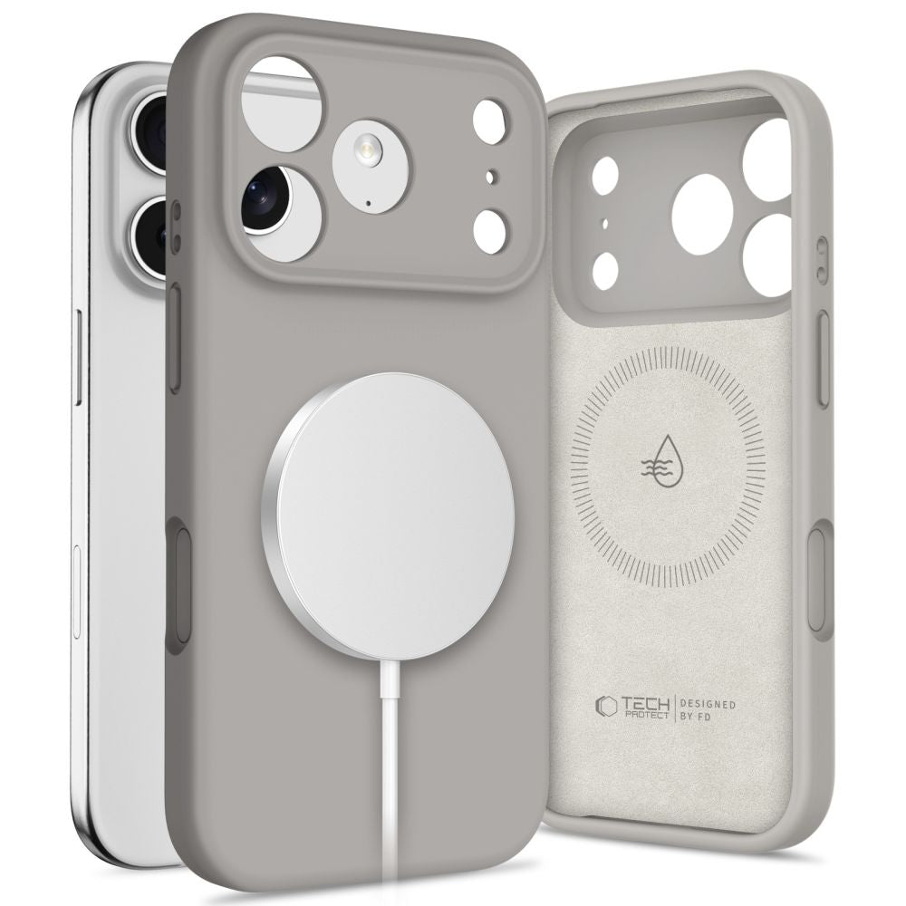 Tech Protect Silikone Magsafe Iphone 17 Pro Stengrå