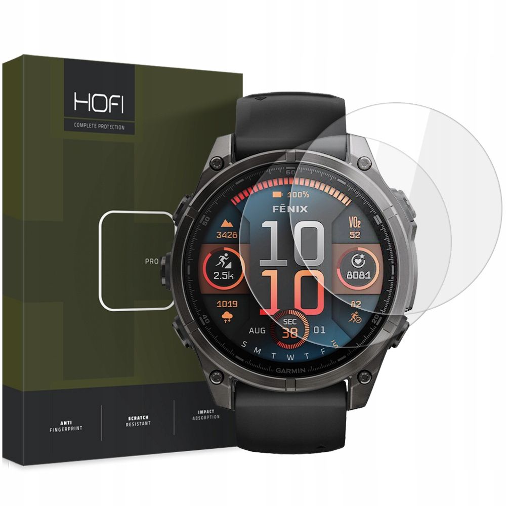 Hærdet Glas Hofi Glass Pro+ 2 Pack Garmin Fenix 8 / 8 Pro (51 Mm) Clear