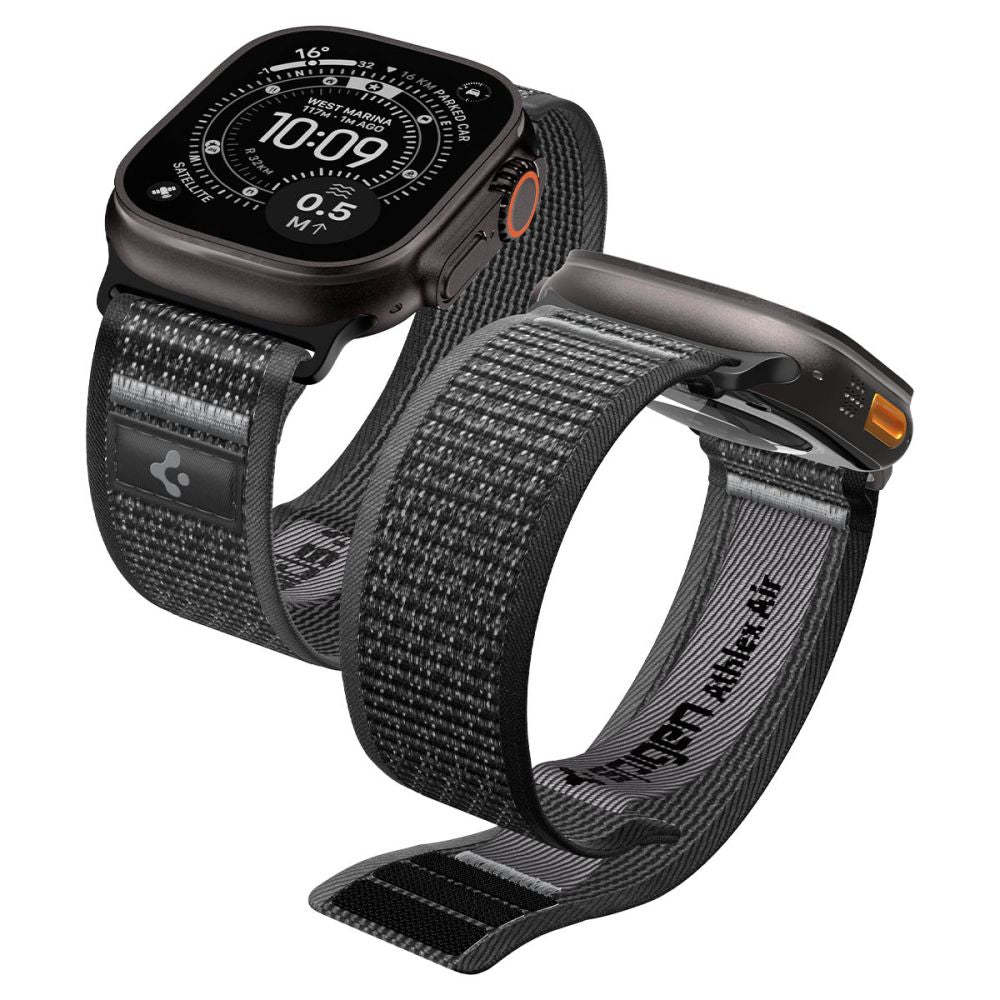 Spigen Athlex Air 2 Apple Watch 8 / 9 / 10 / 11 / 12 / Se / Ultra (44 / 45 / 46 / 49 Mm) Aktiv Sort / Grå