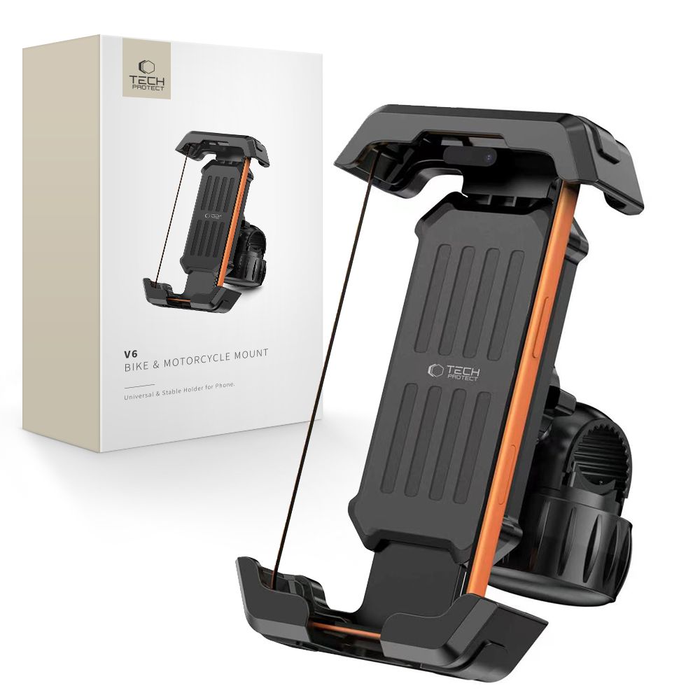 Tech Protect V6 Universal Cykel Og Motorcykelholder Sort