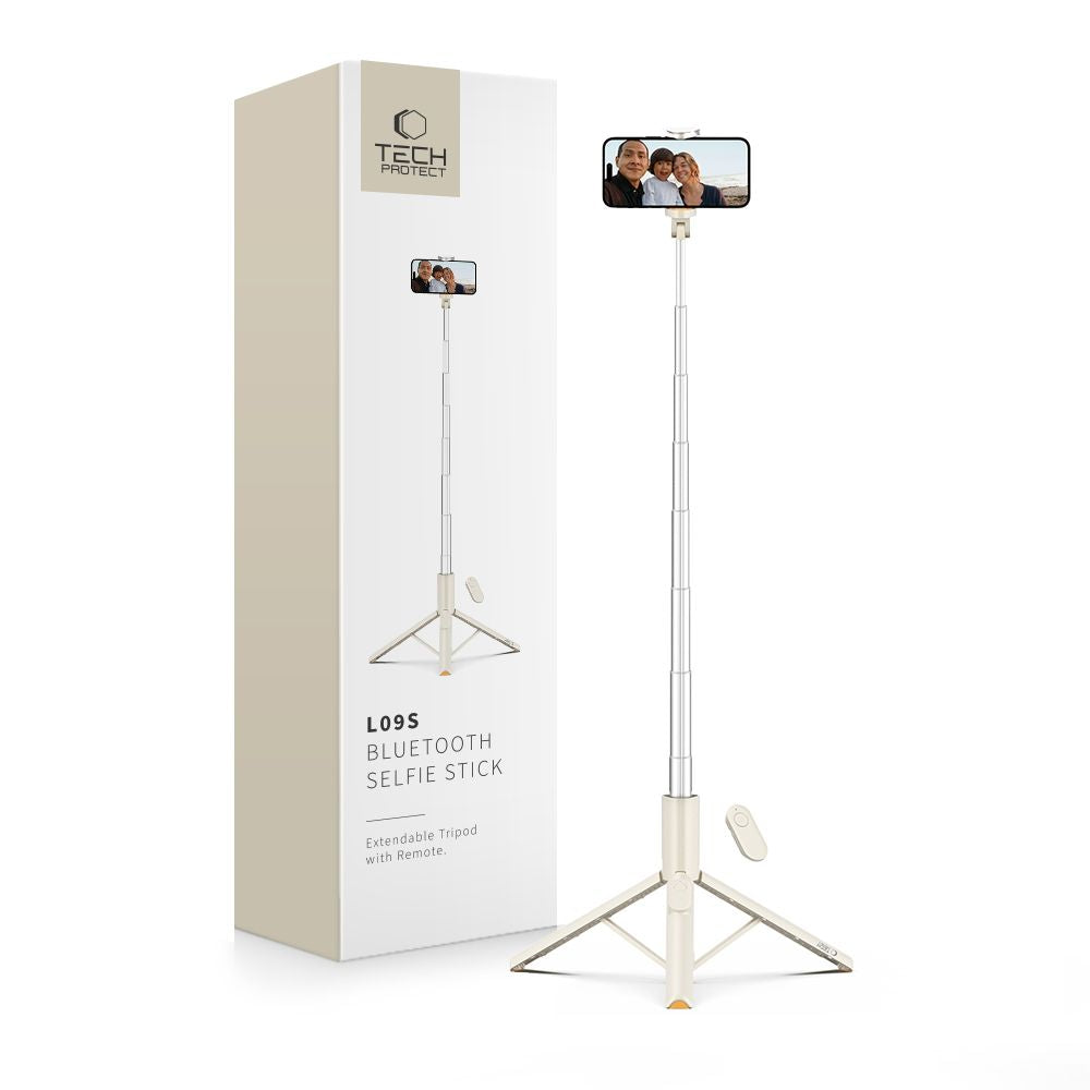 Tech Protect L09 S Bluetooth Selfie Stick Stativ Beige