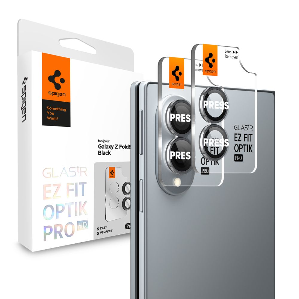 Kamera Beskyttelse Spigen Optik Pro Glas.Tr Ez Fit Ac Camera Protector 2 Pack Galaxy Z Fold 8 Sort