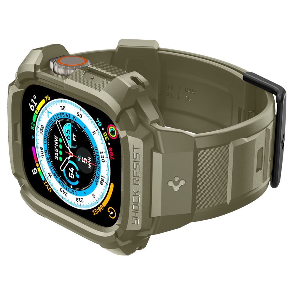Spigen Rugged Armor ”Pro” Apple Watch Ultra 1 / 2 / 3 / 4 (49 Mm) Vintage Khaki