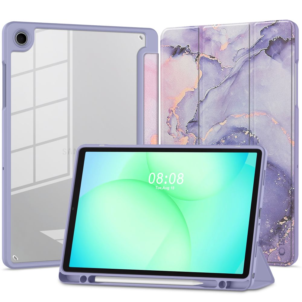 Tech Protect Sc Hybrid Pen Til Galaxy Tab A9 / A11 8.7 X110 / X115 / X133 / X135 Violet Marmor