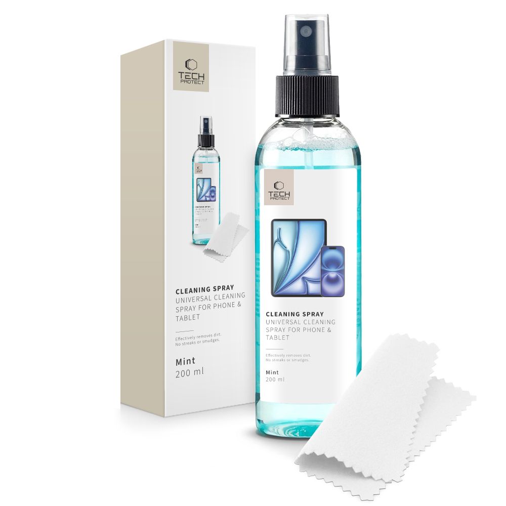 Tech Protect Rengøringsspray Til Telefon Og Tablet 200 Ml Eko Mint