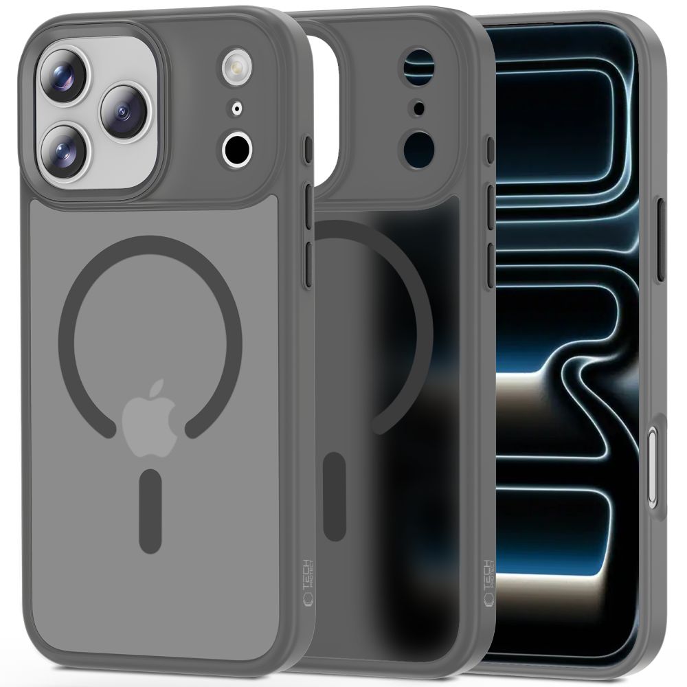 Tech Protect Magmat Magsafe Iphone 17 Pro Matte Krydskrift Grå