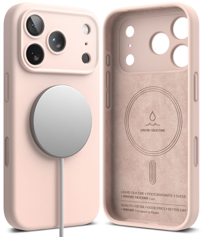 Ringke Silikone Magnetisk Magsafe Iphone 18 Pro Max Pink Sand
