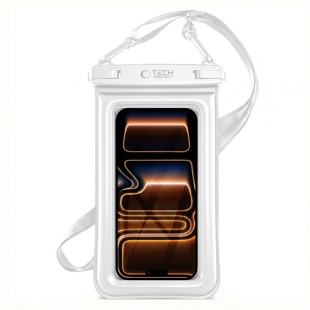 Tech Protect Uwc7 Universal Vandtæt Flydende Etui 6,9 Tommer Hvid