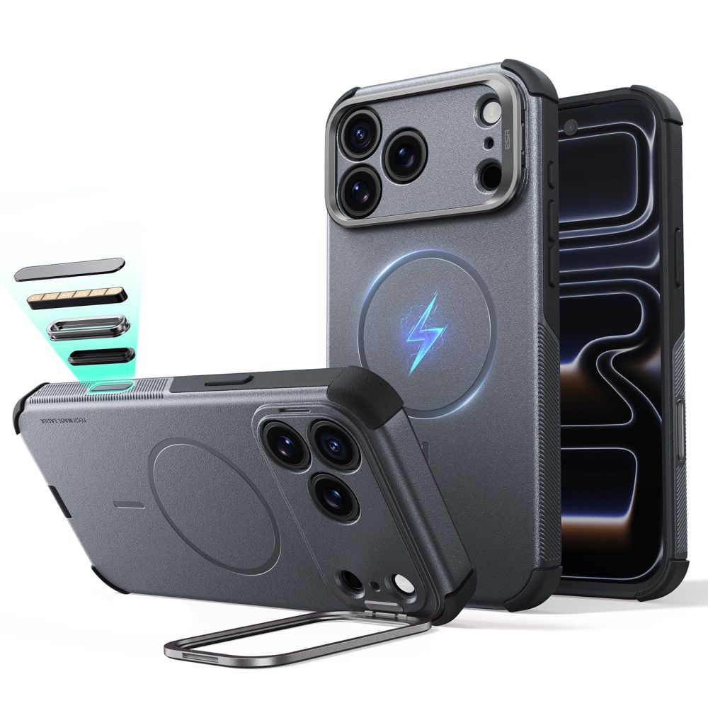 Esr Cyber Tough Støtte Magsafe Iphone 17 Pro / 18 Pro Grå