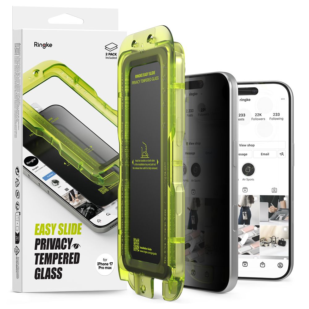Privacyglas Ringke Easy Slide 2 Pack Iphone 17 Pro Max Privacy